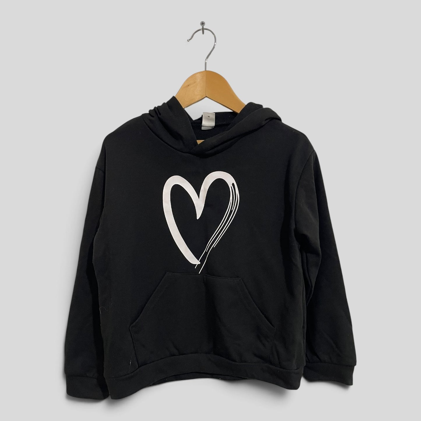 (8JNR) Shein | Black Heart Hoodie