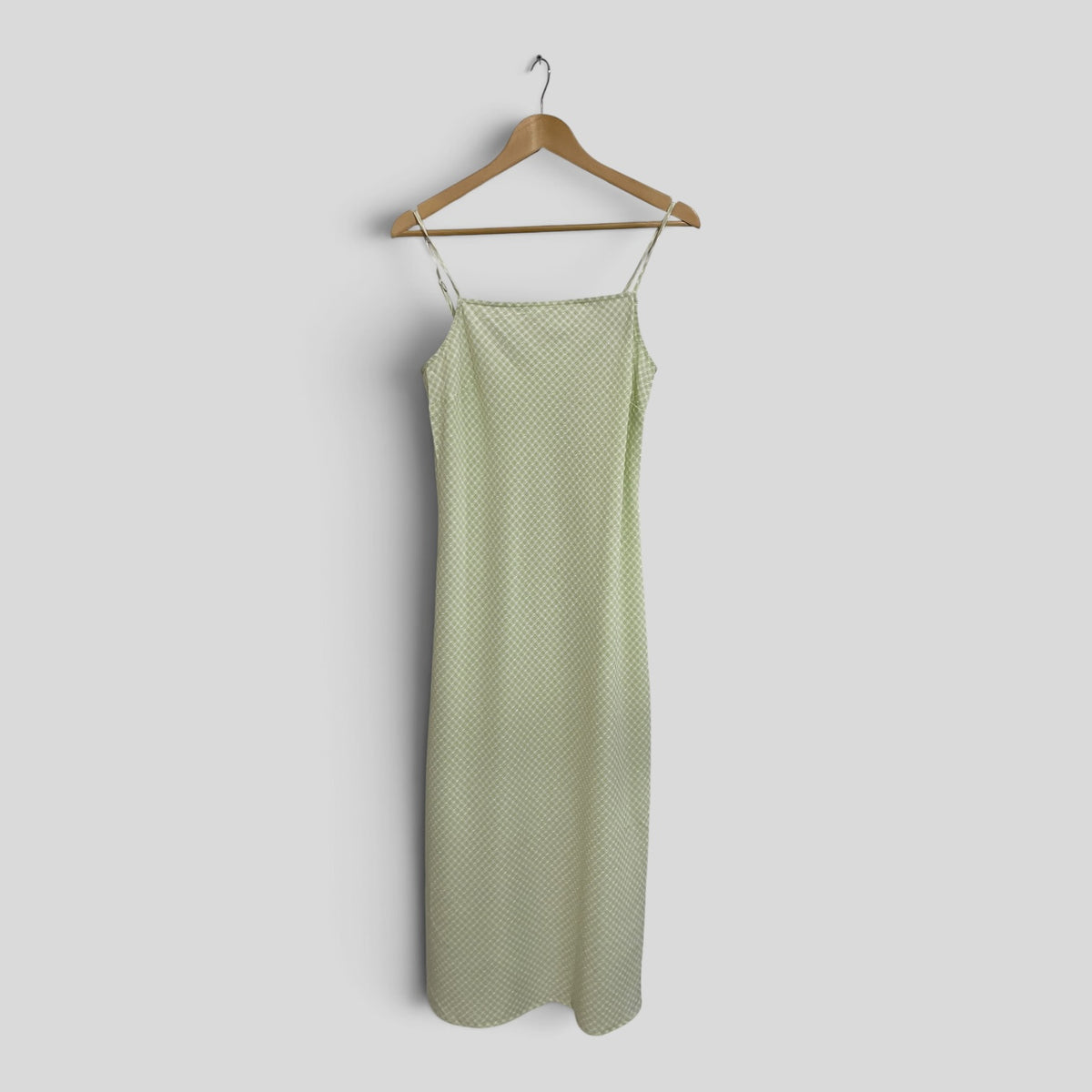 (10) Green Gingham Dress