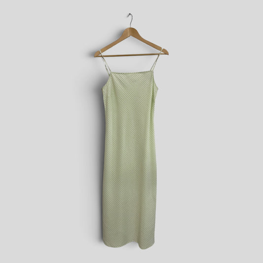 (10) Green Gingham Dress