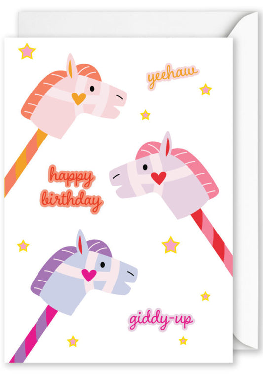 Birthday Card | Happy Birthday | Hobby Horses