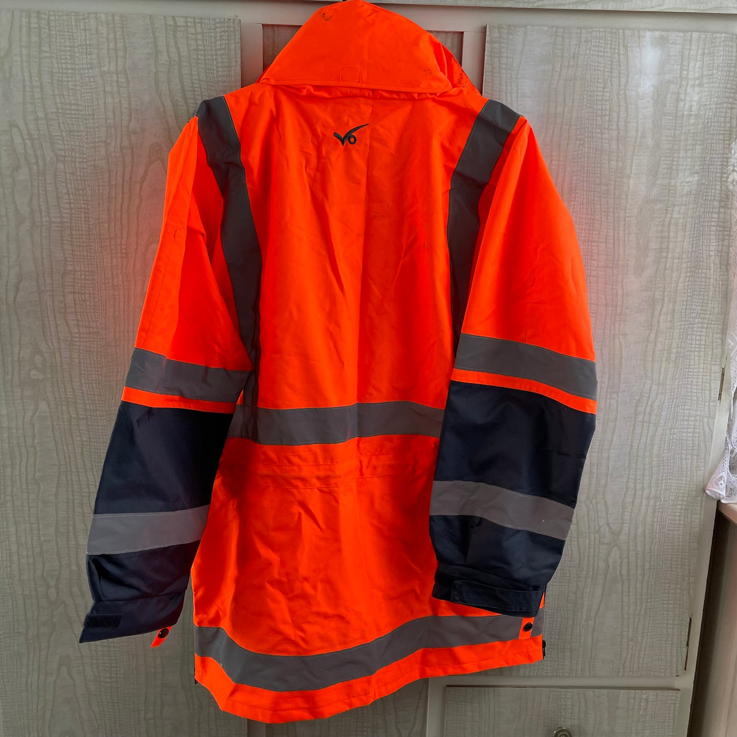 (M) Techni Vision Hi Vis Orange Rain Jacket