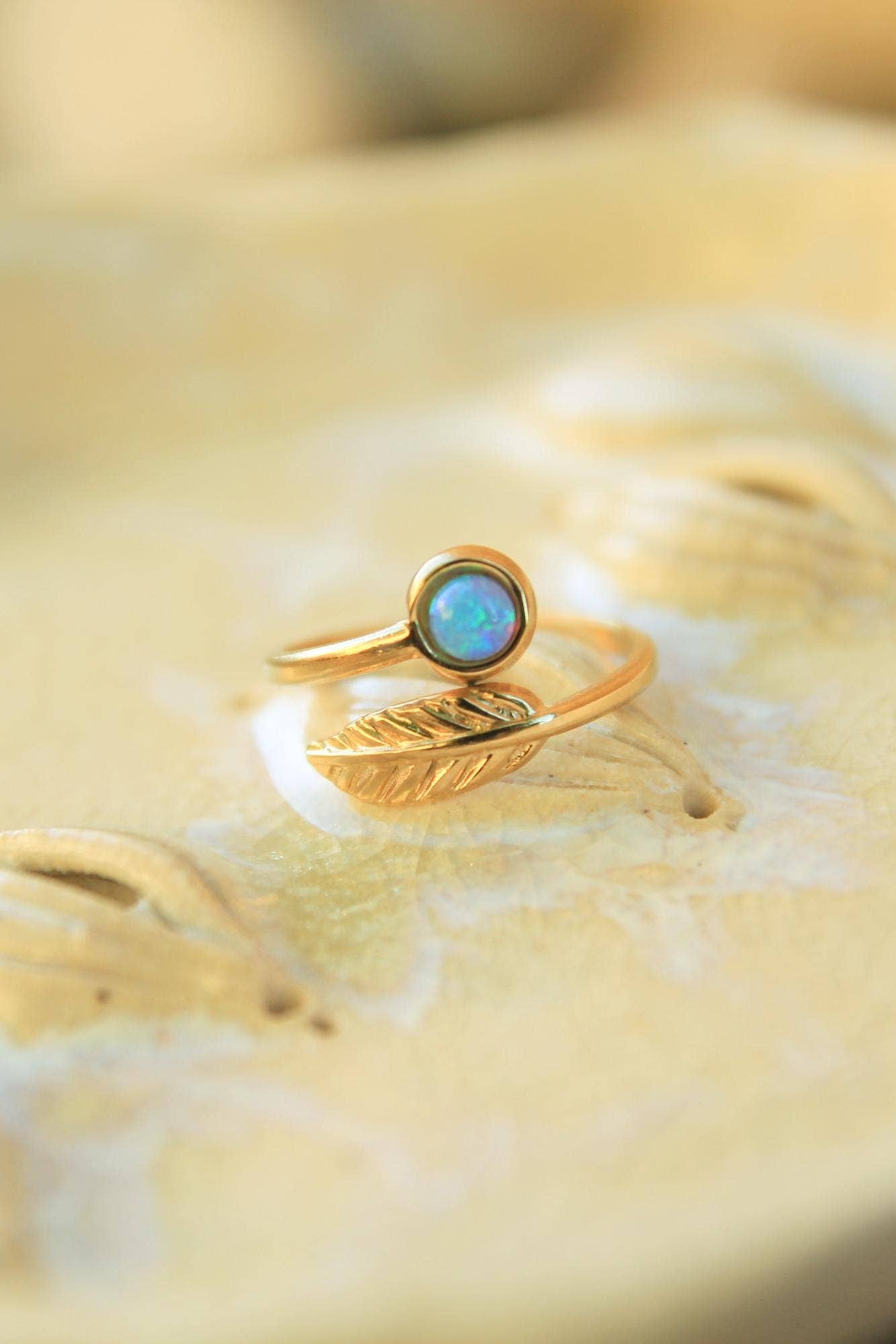Image of Gold Leaf Opal Ring
