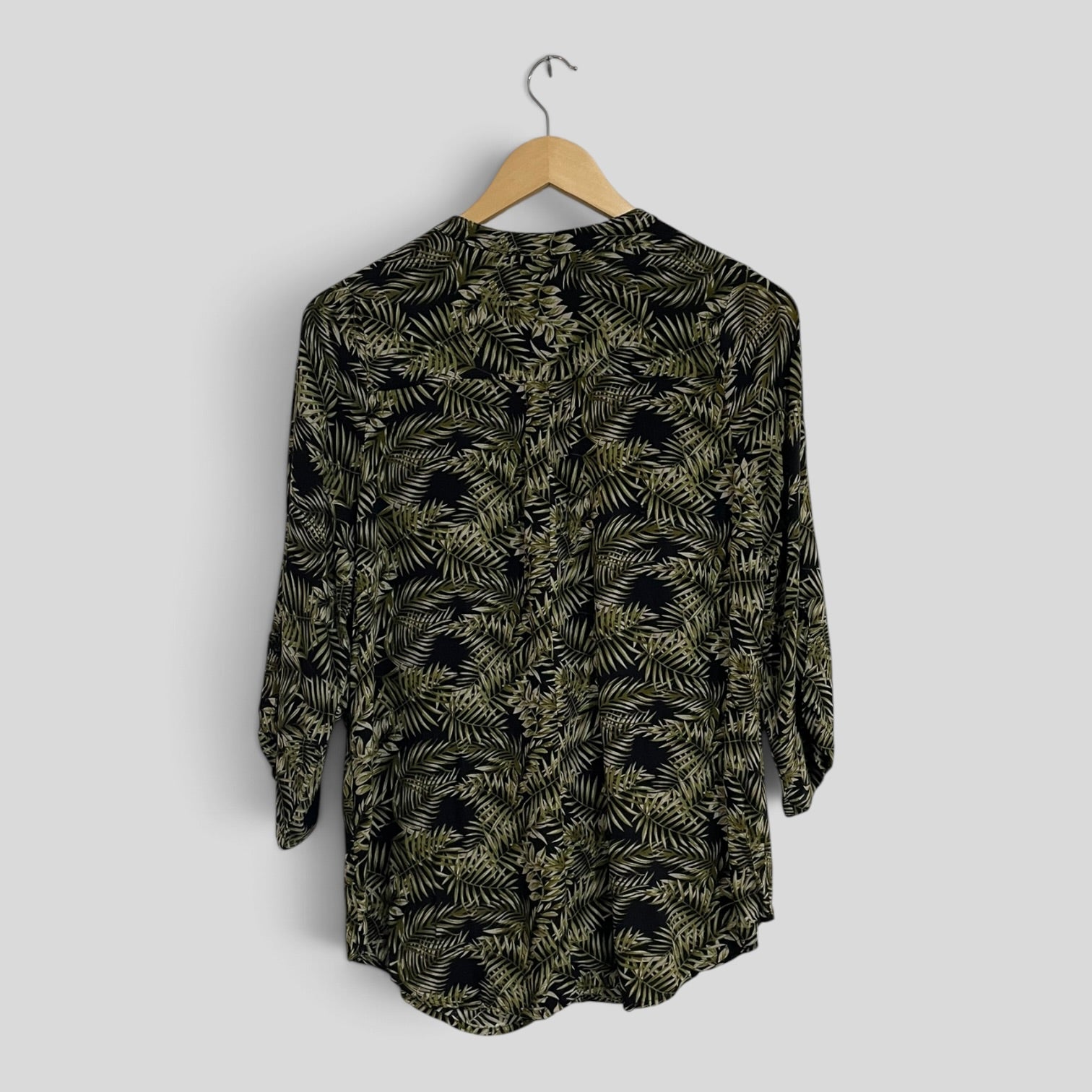 Image of (14) Rockmans | Leaf LS Blouse