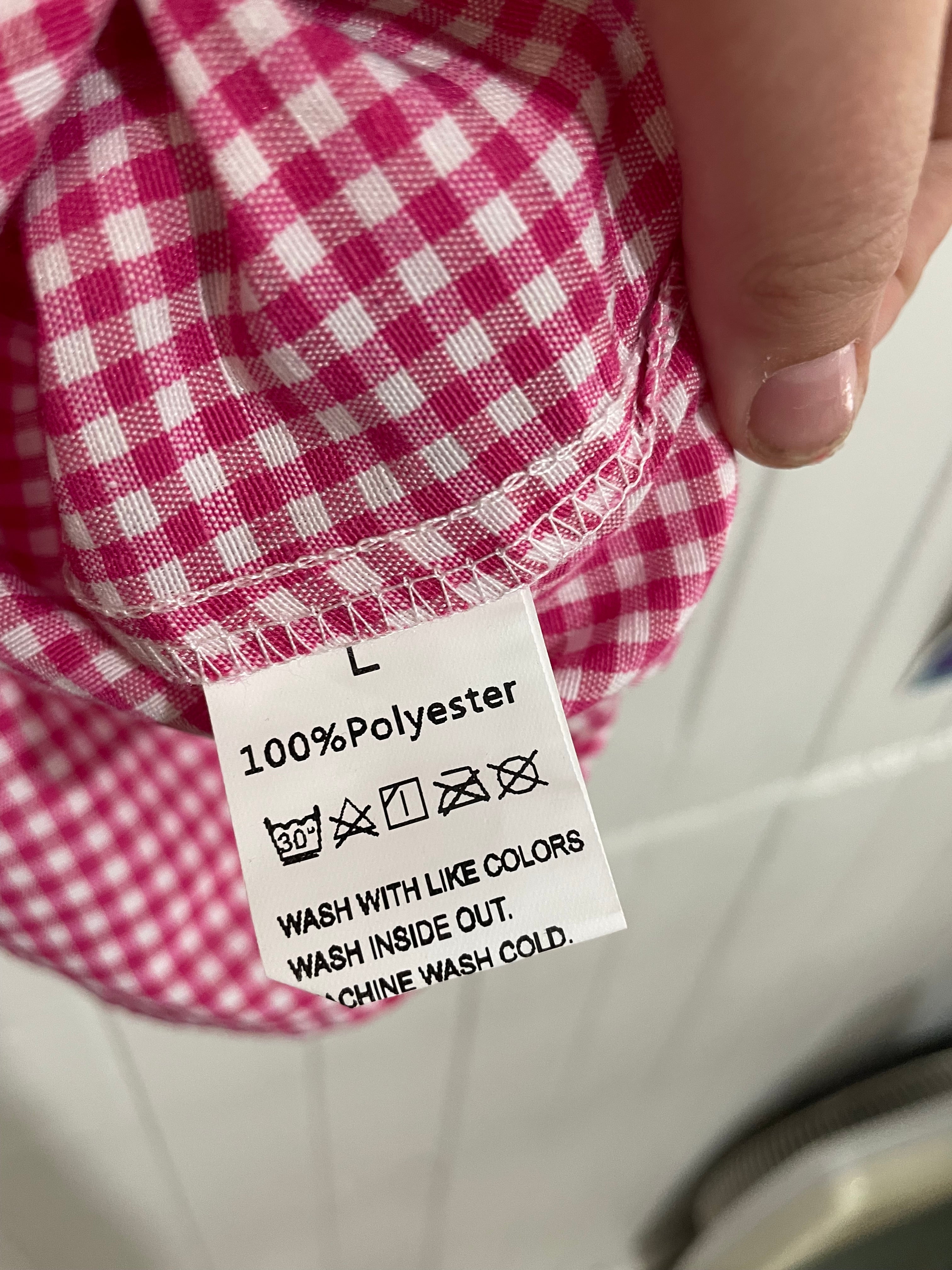 Image of (L) Shein | Gingham Pink Blouse