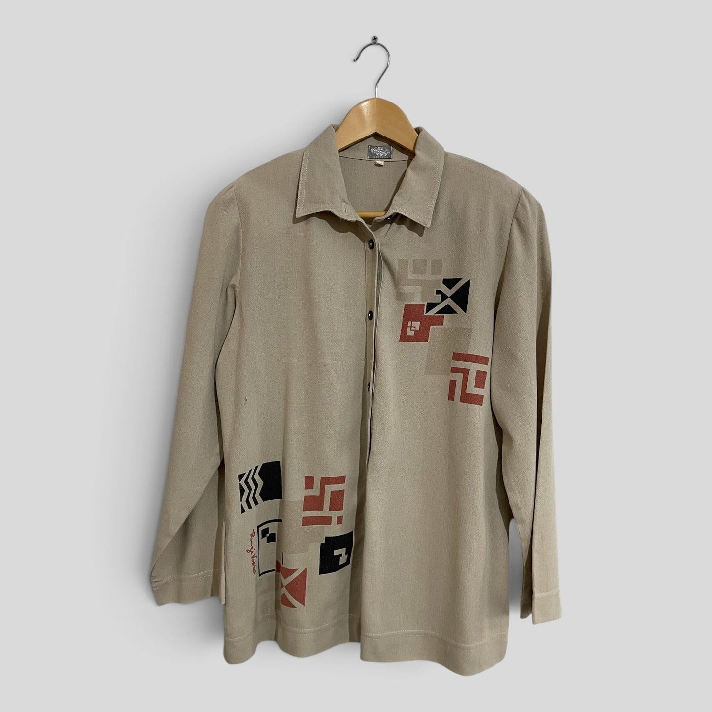 (S) Renzi Vorsa | Beige LS Blouse