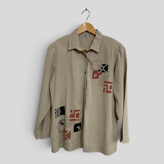 (S) Renzi Vorsa | Beige LS Blouse