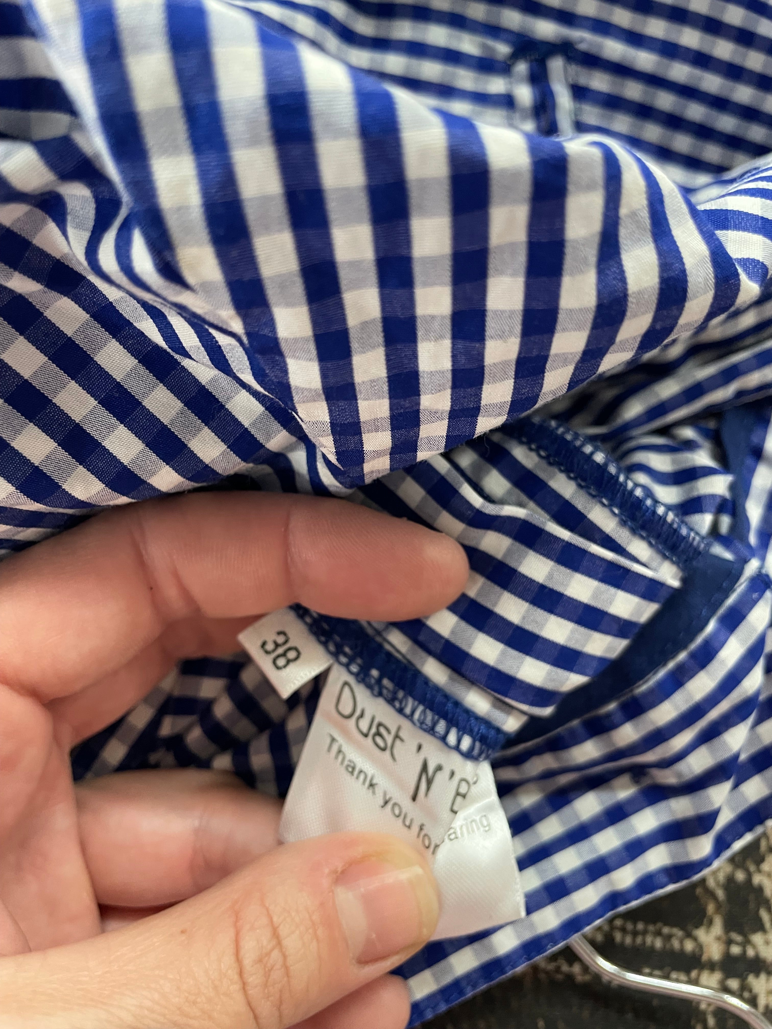 Image of (38) Dust N Boots | Blue Gingham Shorts
