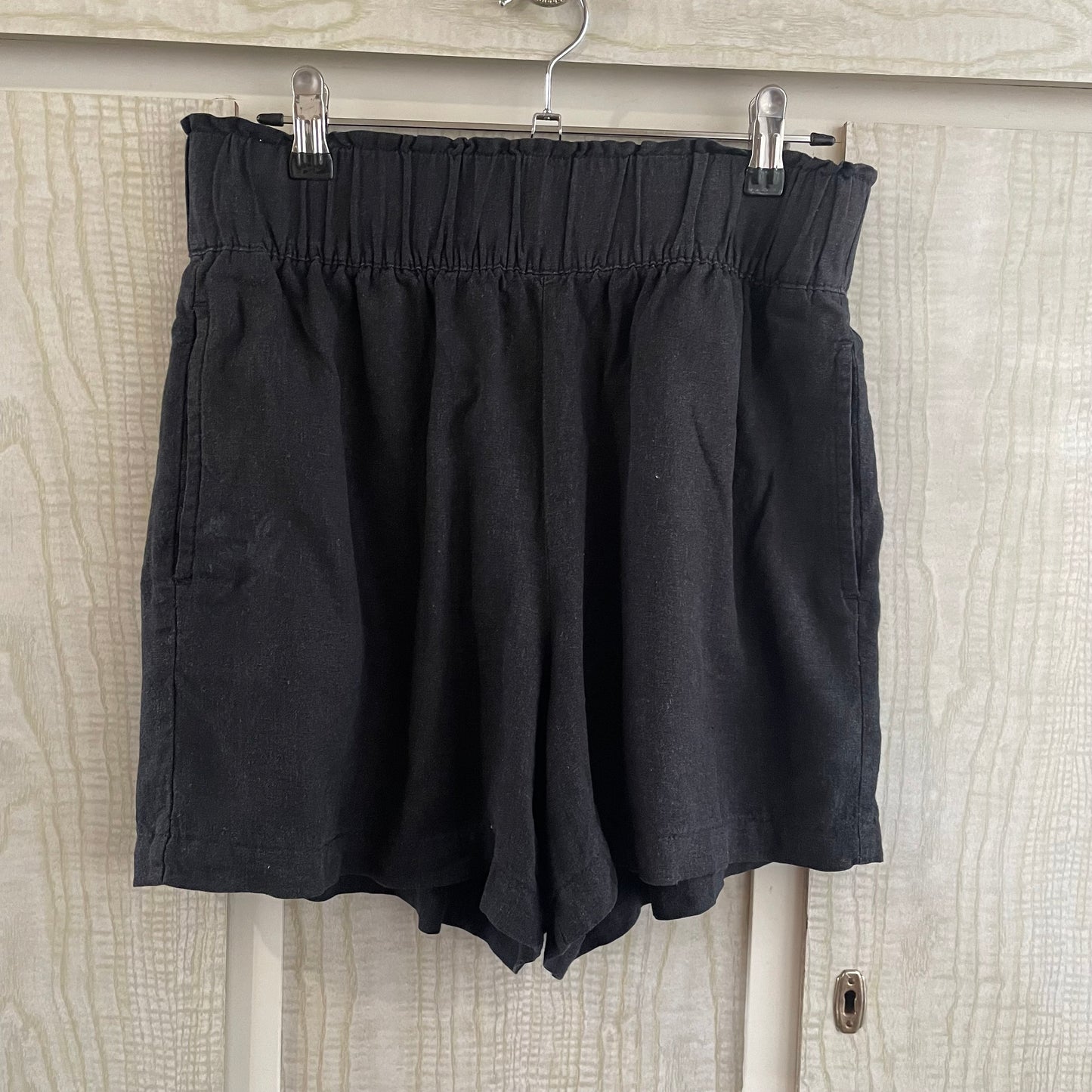 (10) Black Linen Shorts