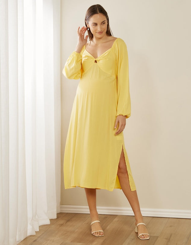 (16) BNWT Abby Dress Maternity Yellow