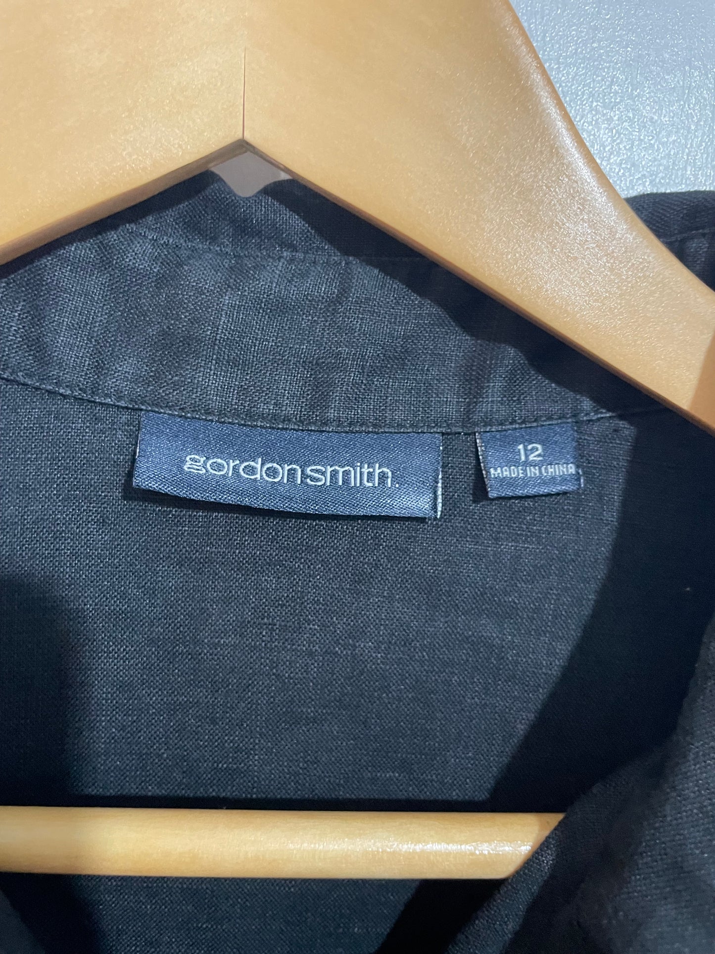 (12) Gordon Smith | Black Linen blouse