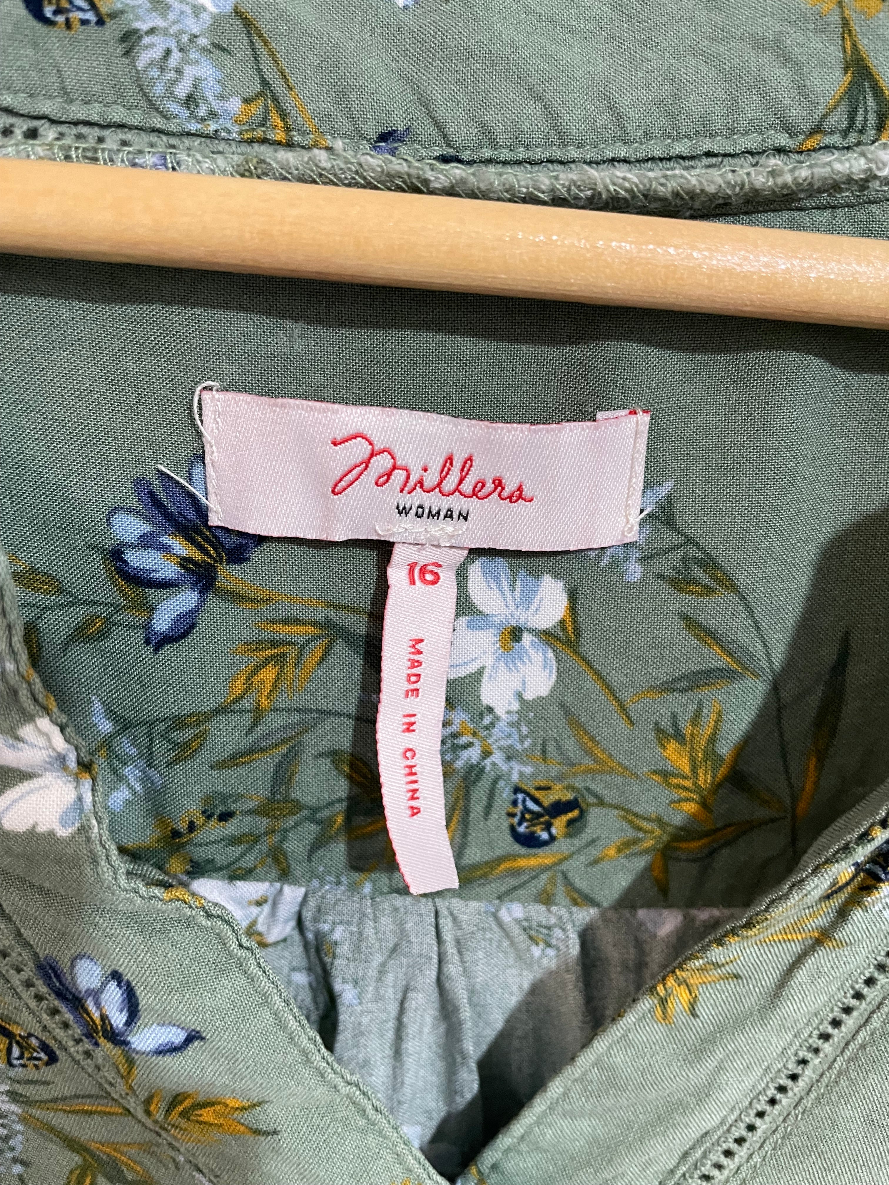 Image of (16) Millers | Green LS Blouse