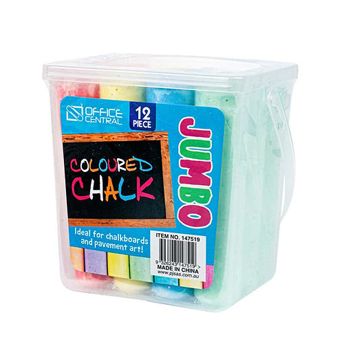 Jumbo Chalk Coloured 12pc