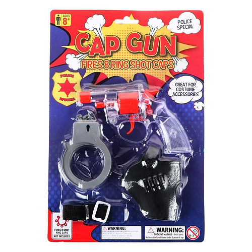 Cap Gun Police Play Set 4pc