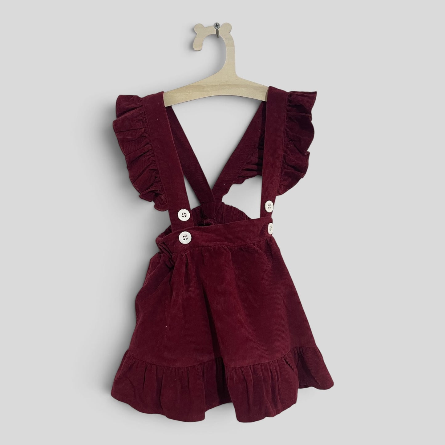 (3-6m) Curdory Dress Maroon
