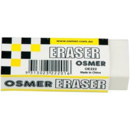 ERASER OSMER ECONOMY LARGE WHITE