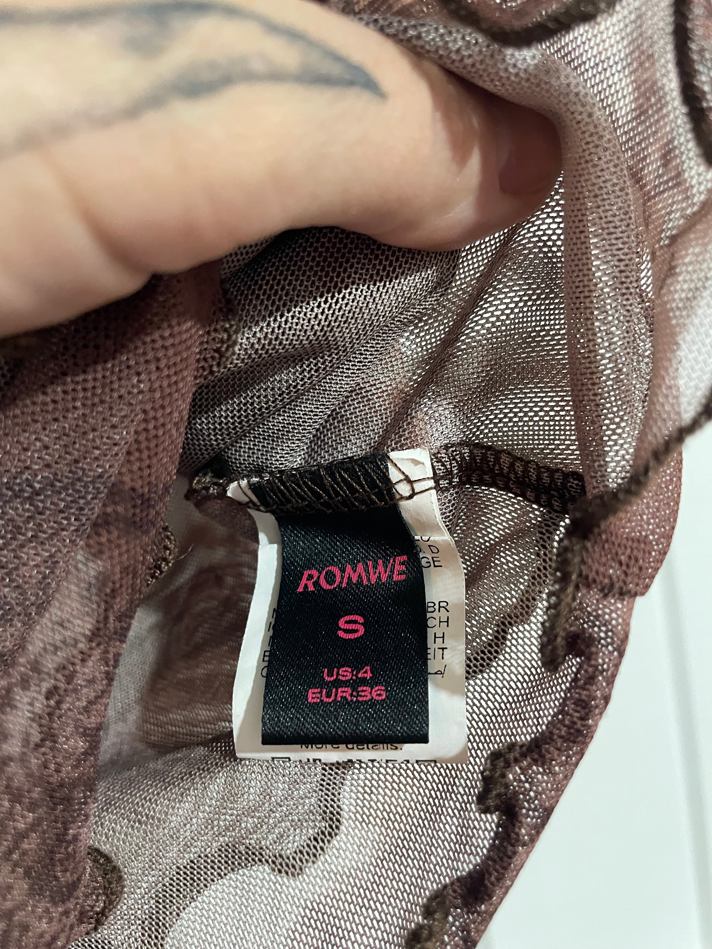 Image of (S) Romwe | Brown Paisley Halter Top