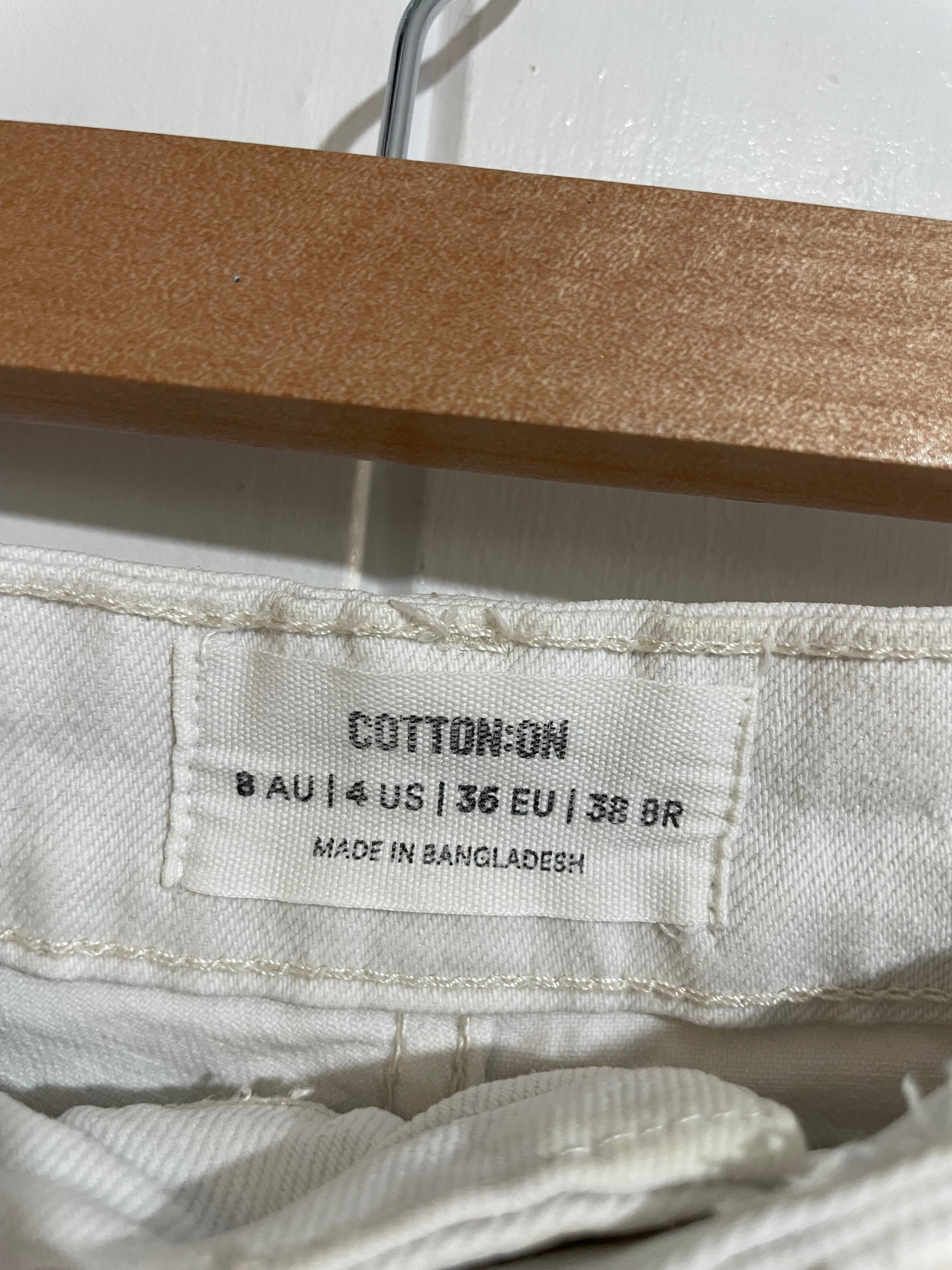 Image of (8) Cotton On | White Denim Shorts