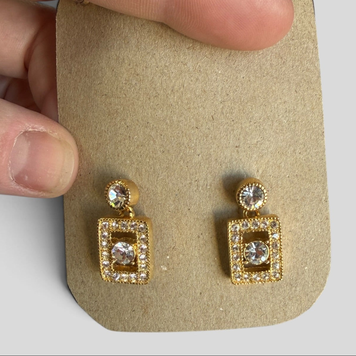 Earrings | Gold Rec Drop