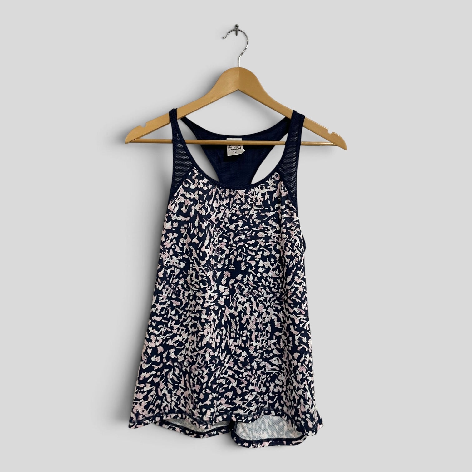 Image of (12) Rockwear | Navy Patterned Singlet