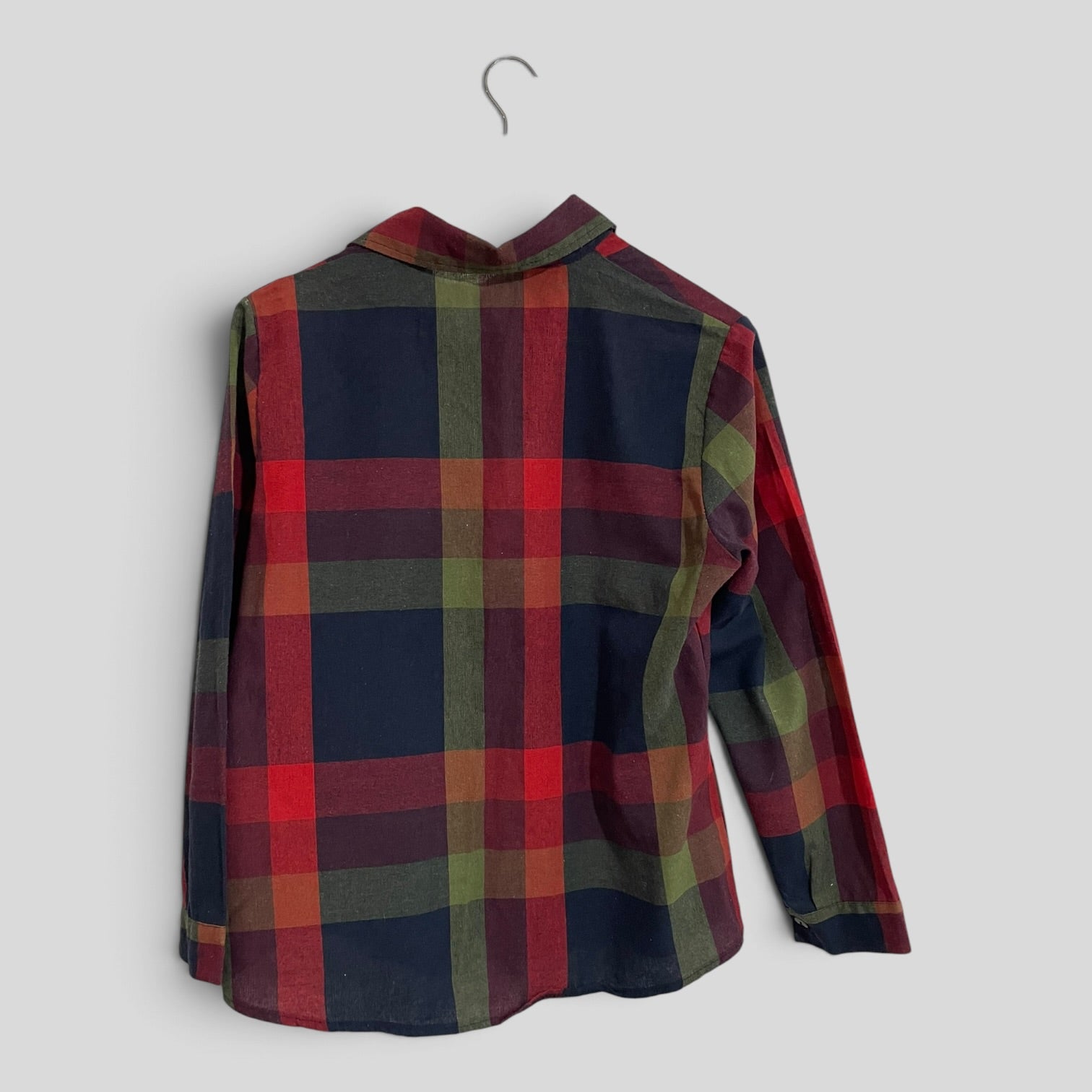 Image of (M) Shein | Plaid LS Shirt