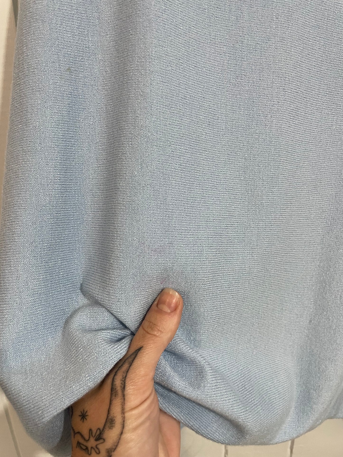 (O/S) Shawl | Wool/Viscose Blue