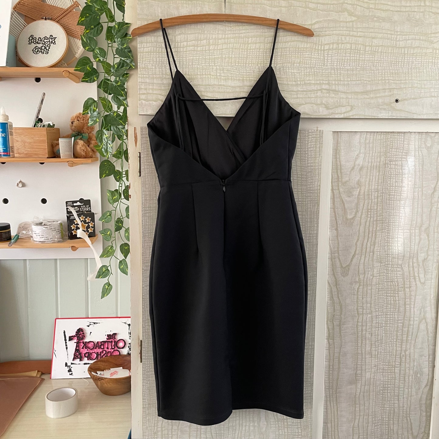 (6) Faith in love Black Fitted Dress