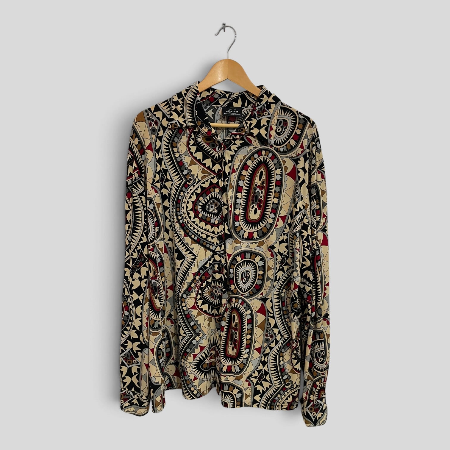 Image of (22) Cafe | Patterened LS Shirt