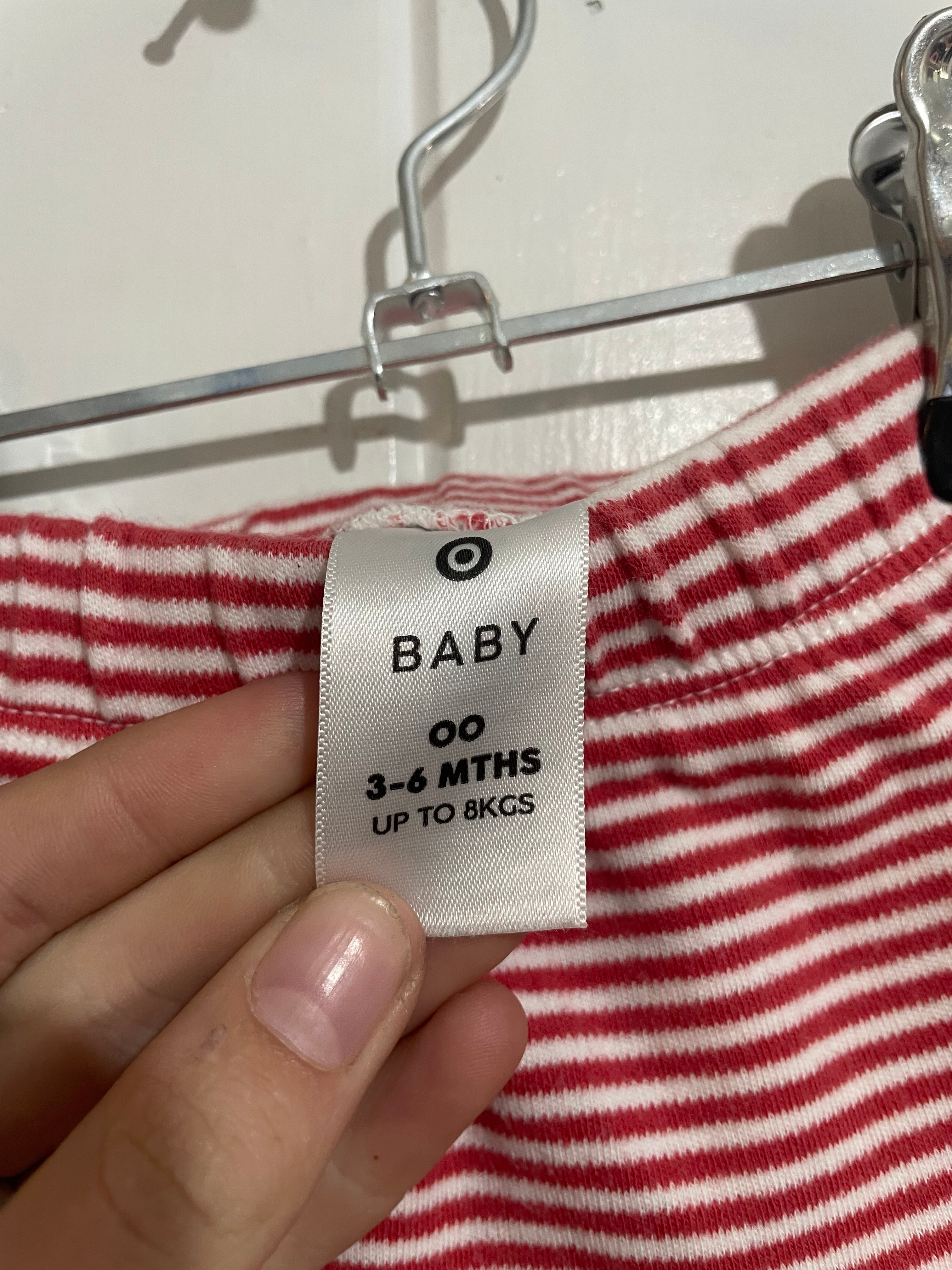 Image of (00JNR) Target | Red Striped Shorts
