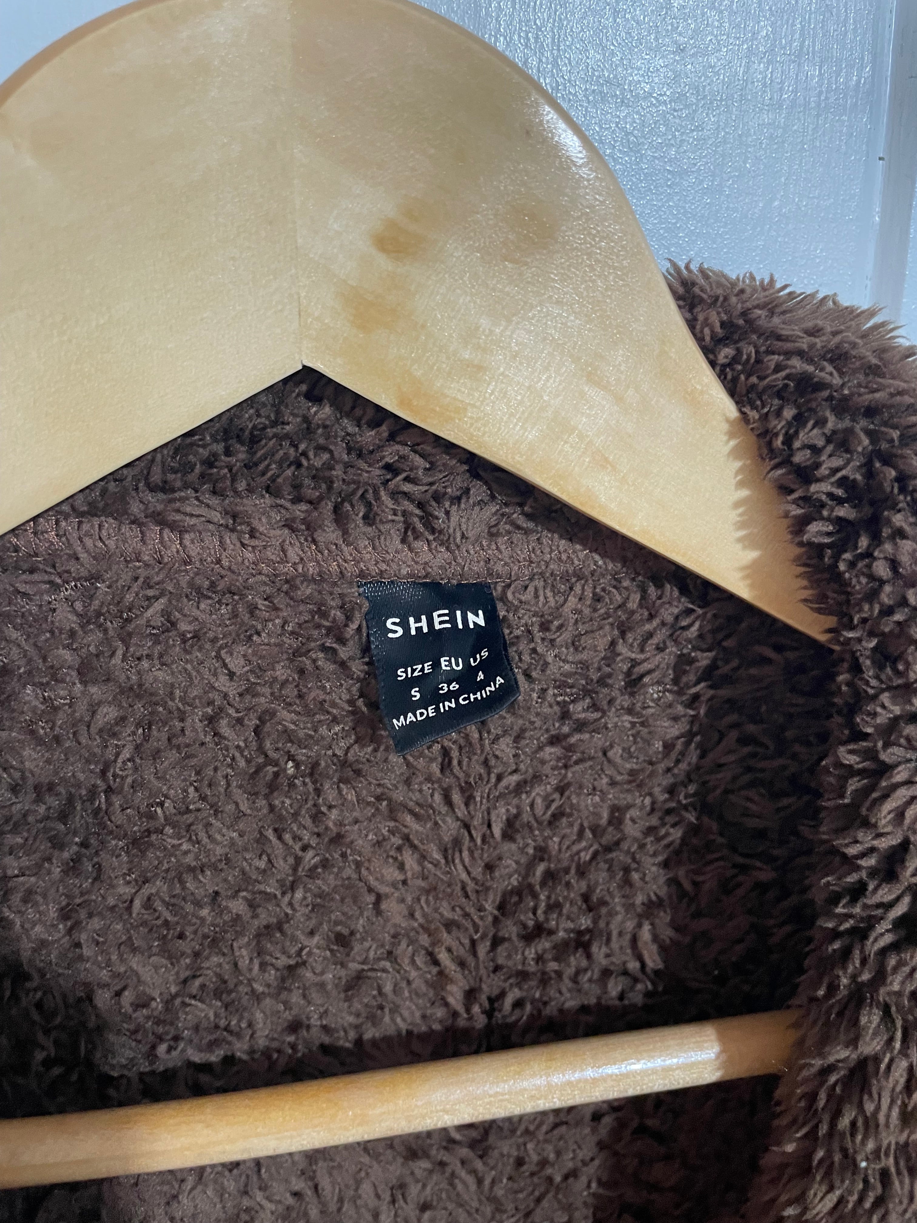 Image of (S) Shein | Long Brown Fluffy Jacket