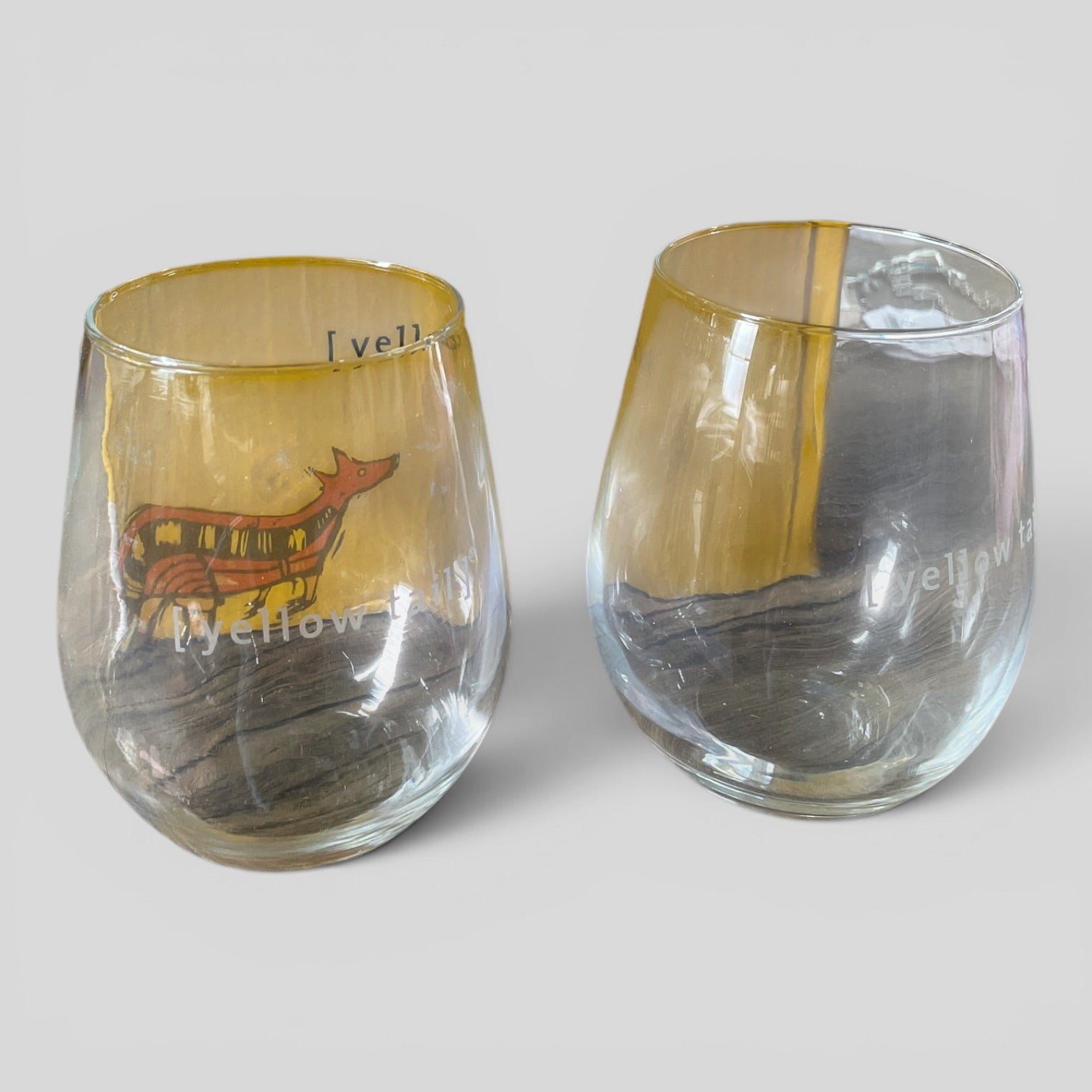 Image of Yellow Tail Wine Glasses (2)