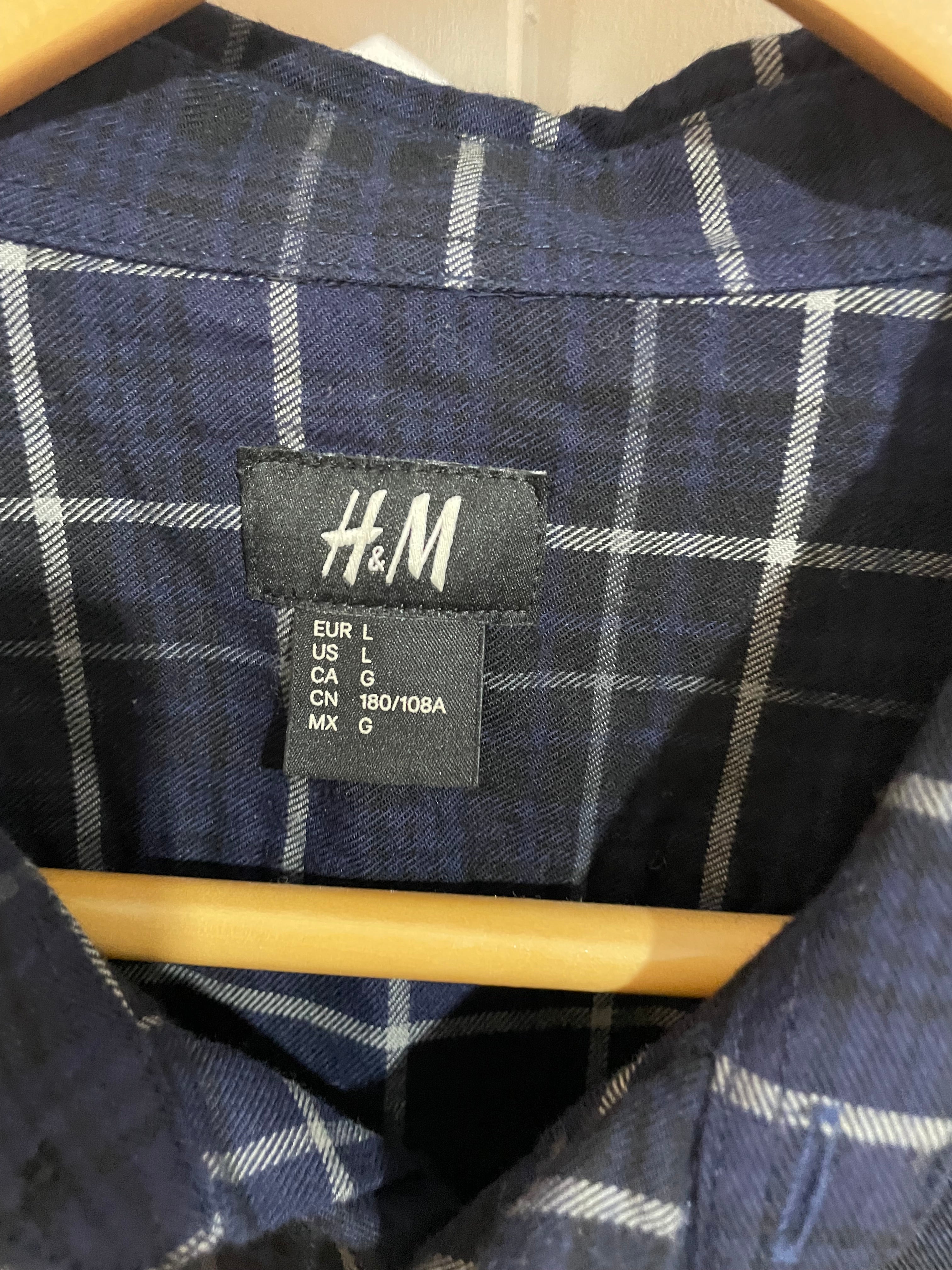 Image of (L) H&M | Plaid LS Shirt