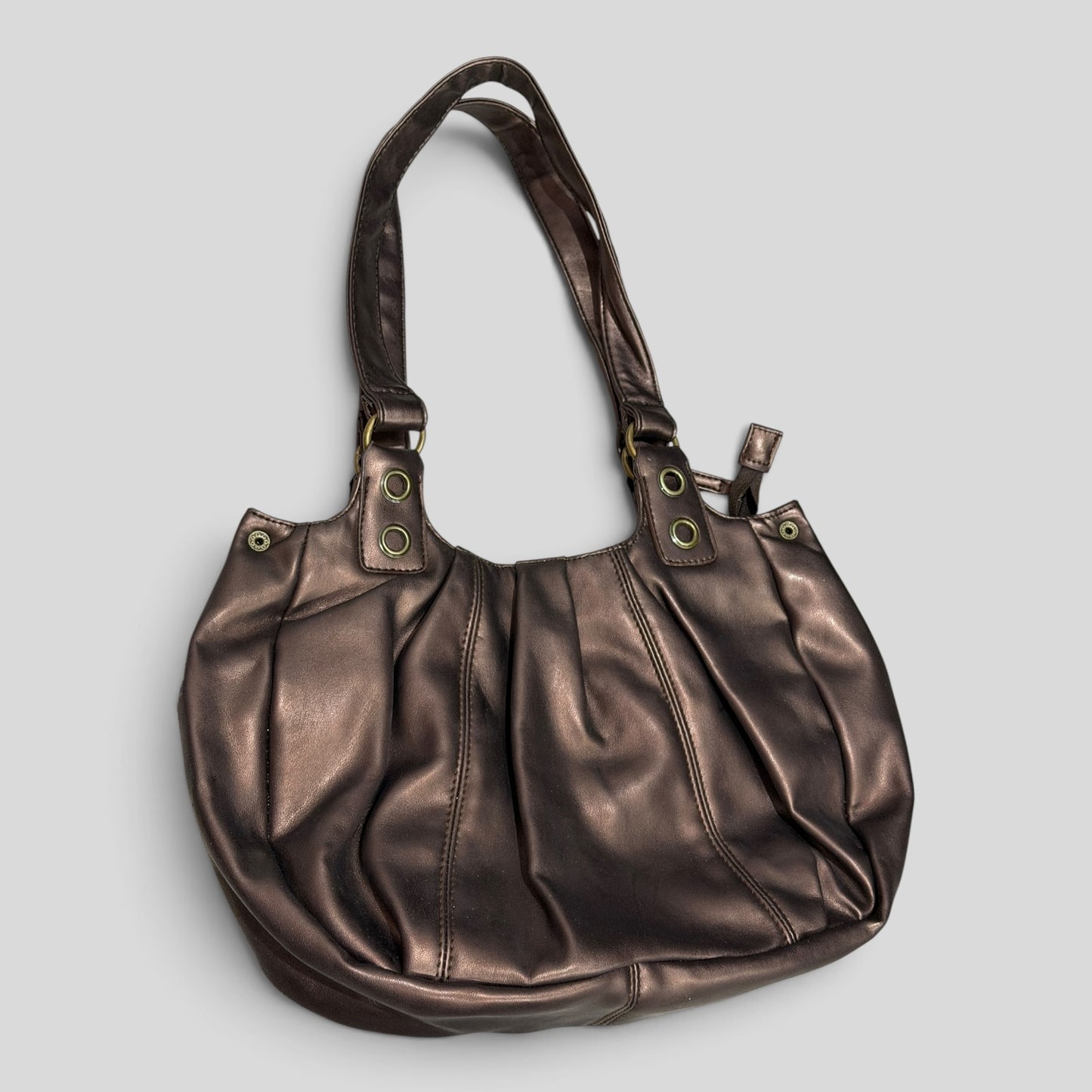 Handbag | Brown Metalic