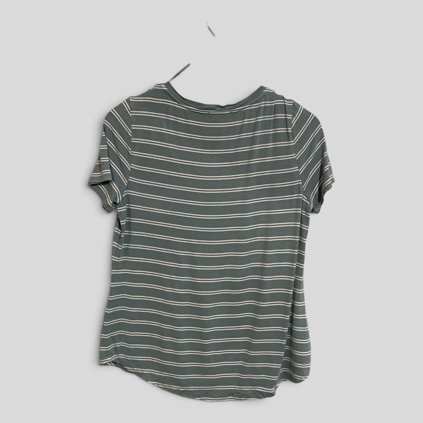 (S) Piper | Striped Grey/Blue Tee