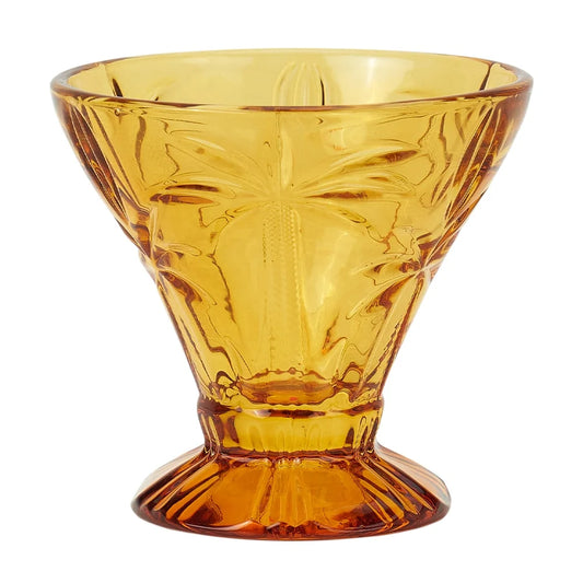 Cocktail Glass Set - Palm Tree Amber