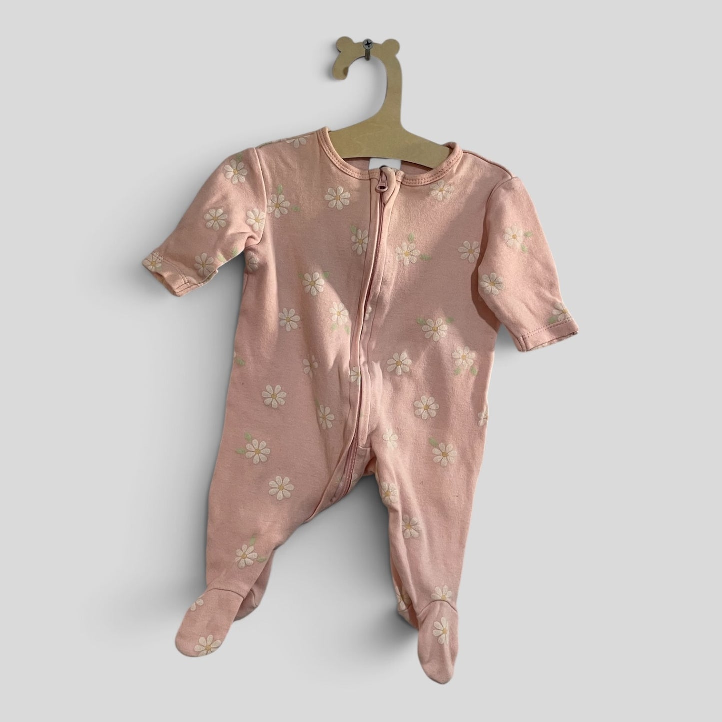 (0000JNR) Dymples | LS Pink Floral Bodysuit