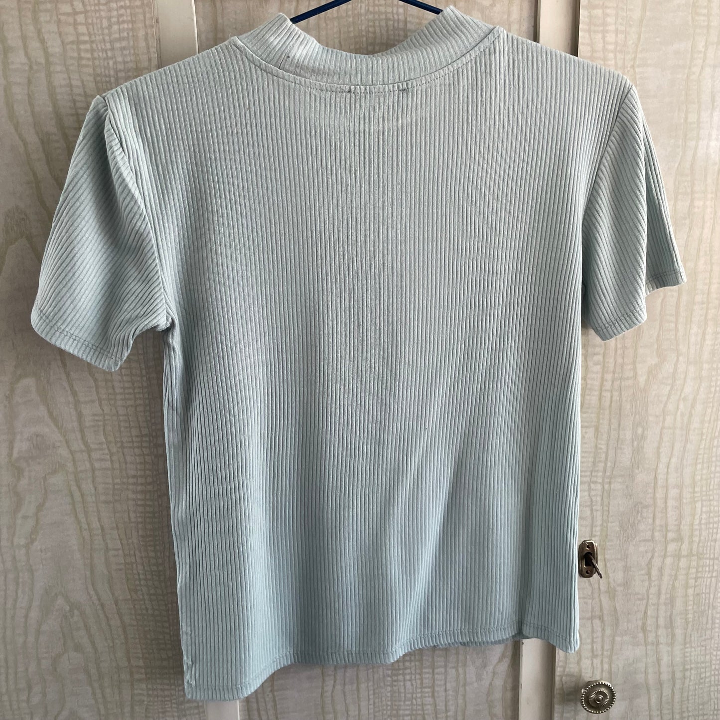 (S) Zara light green ribbed tee