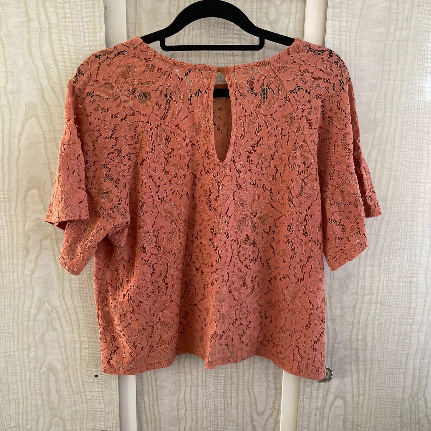 (M) Shilla Brown Lace Blouse