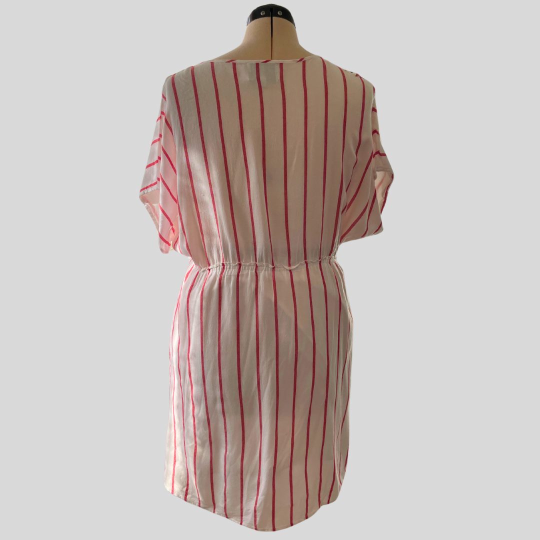 (XL)Kaja Striped dress white/red