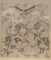 BAG GIFT LGE SILVER LINEWORK