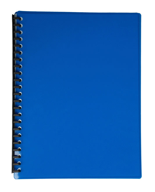 DISPLAY BOOK SOVEREIGN A4 REFILLABLE GLOSS BLUE 20P