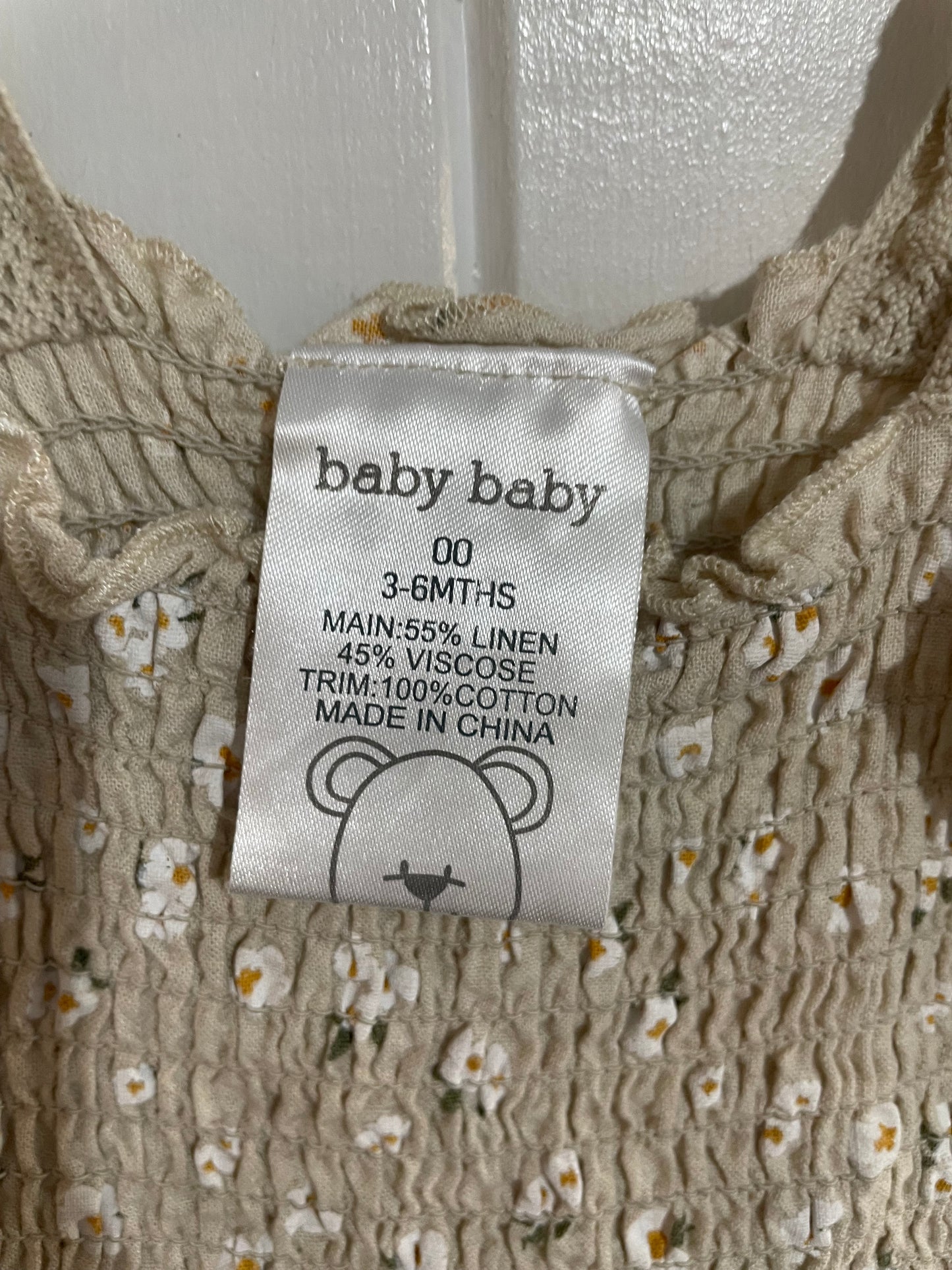 (00JNR) Baby Baby | Cream Floral Dress