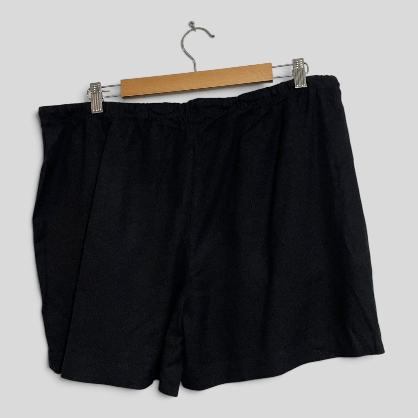 (16) Anko | Black Viscose/Linen Blend Shorts