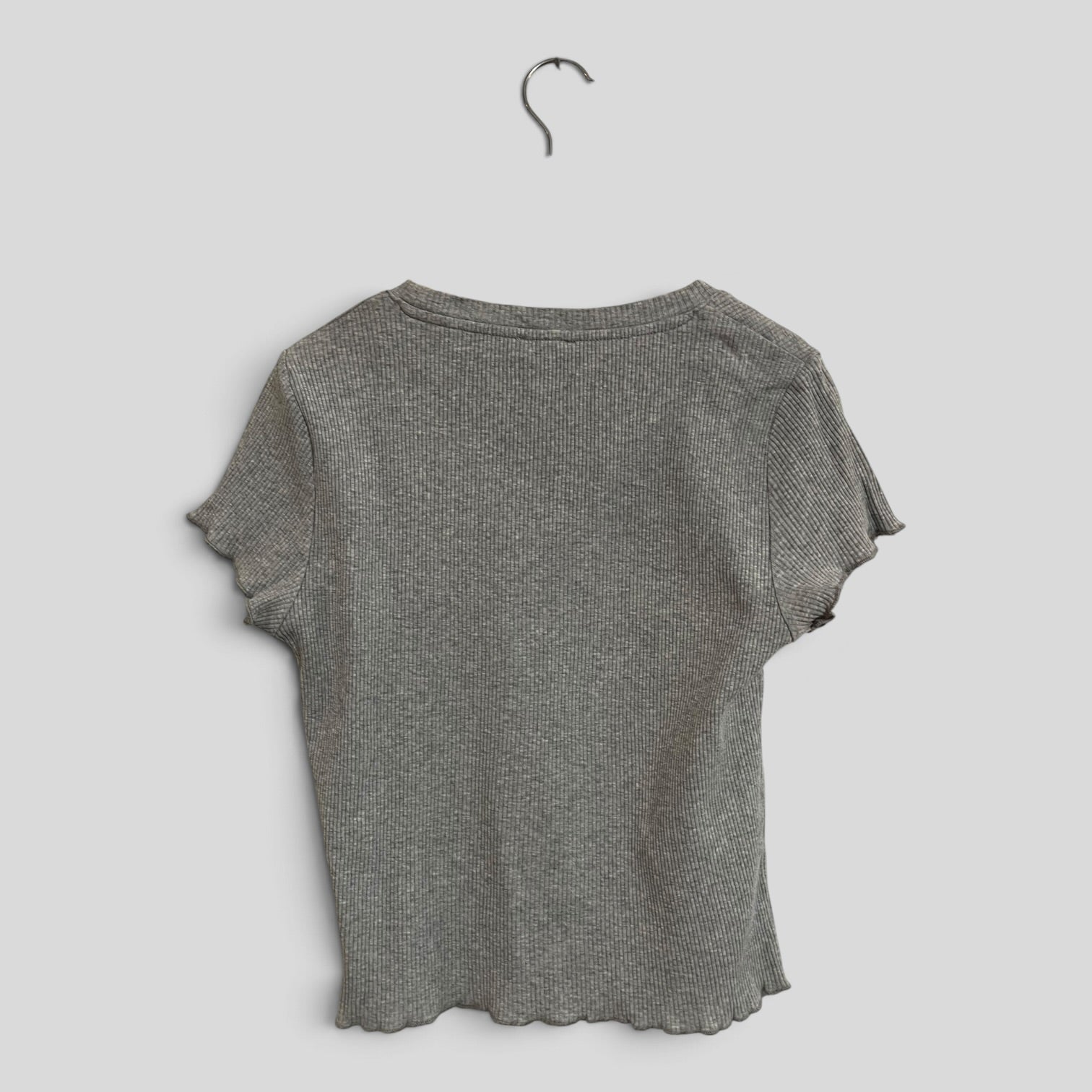 Image of (12JNR) Lily Loves | Grey Ribbed Tee