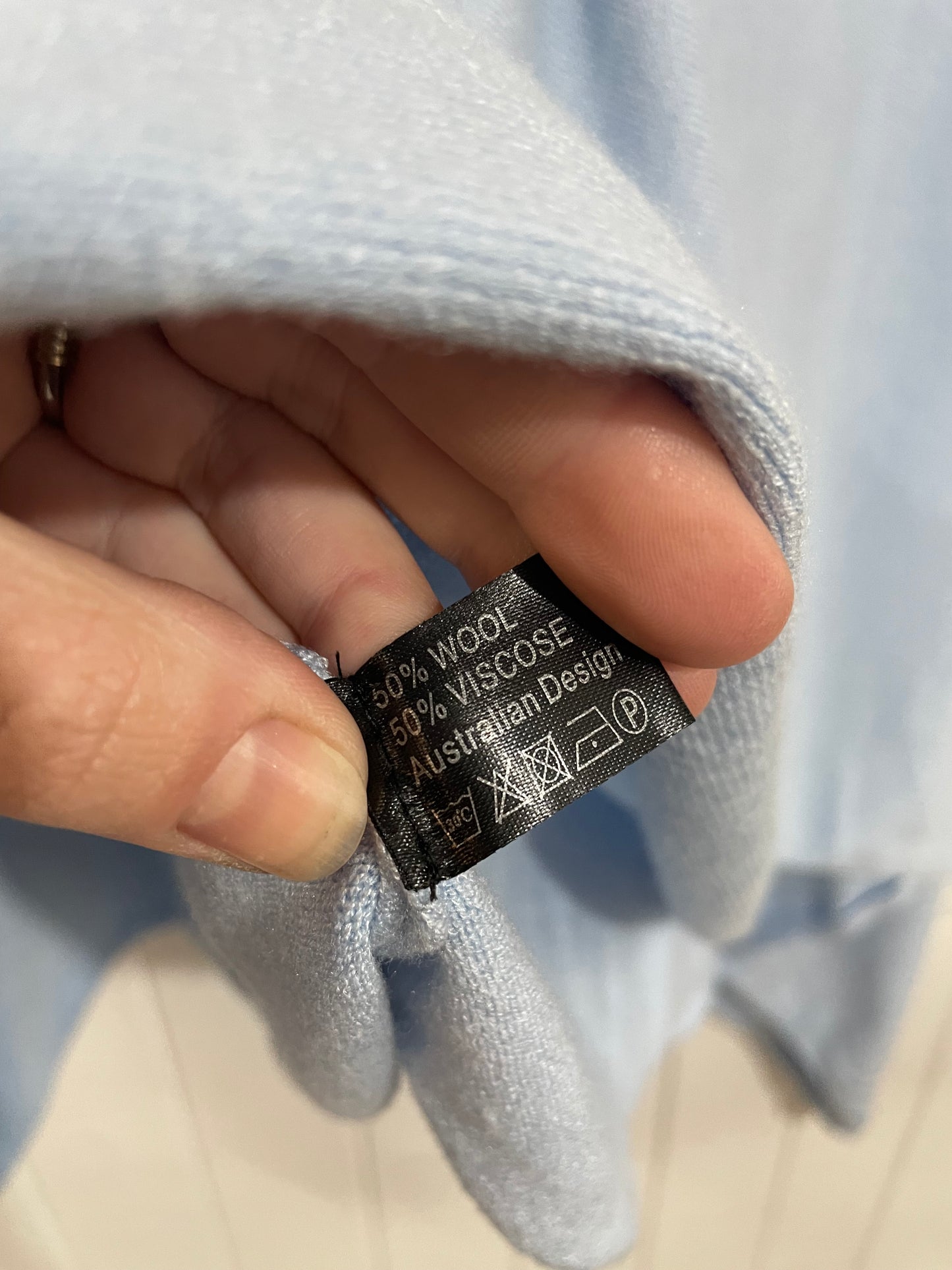 (O/S) Shawl | Wool/Viscose Blue