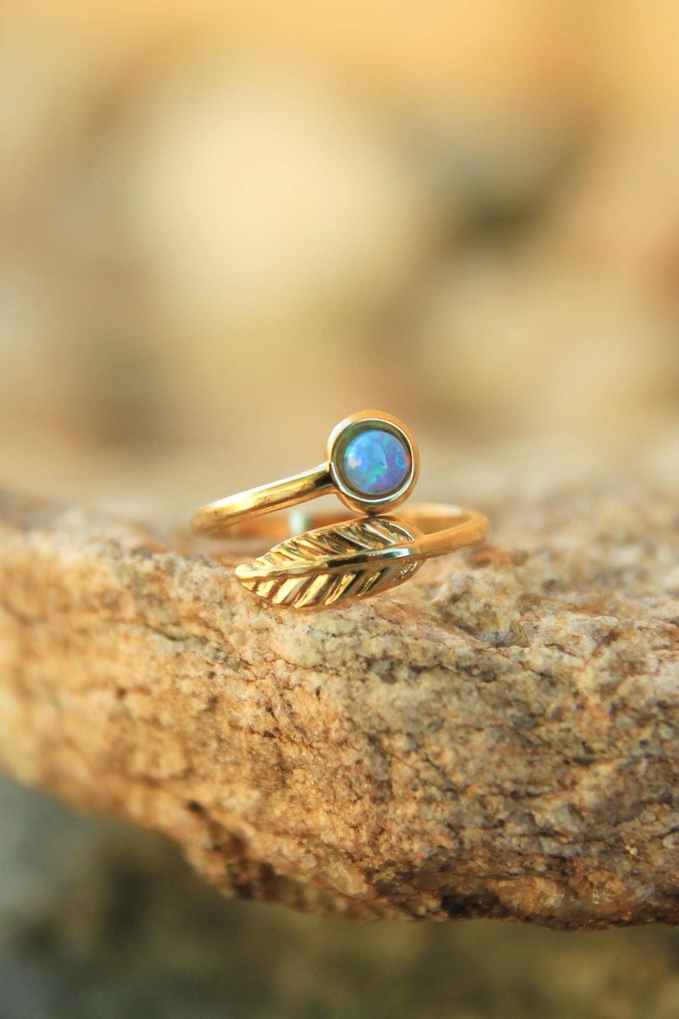 Image of Gold Leaf Opal Ring