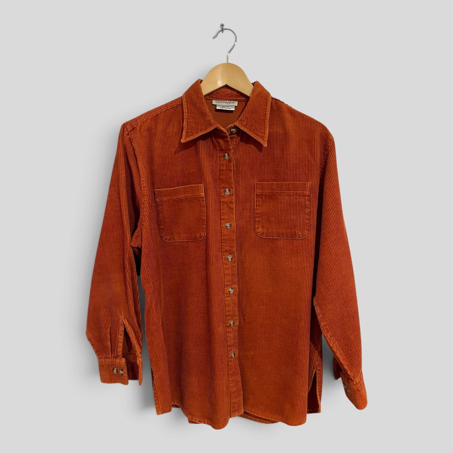 (10) Suzannegrae | Corduroy Rust LS Shirt