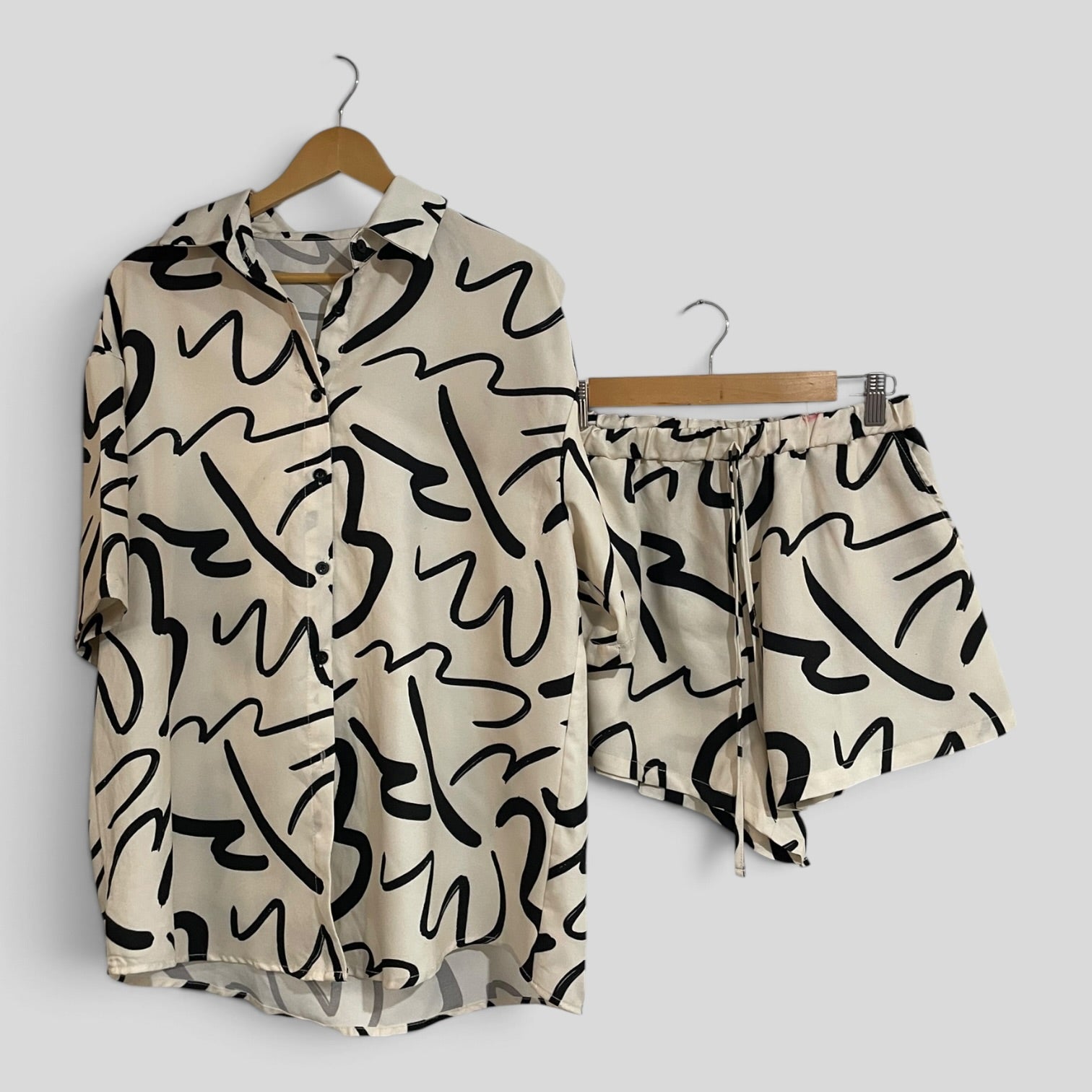 Image of (L) Emery Rose | Shirt Shorts Set