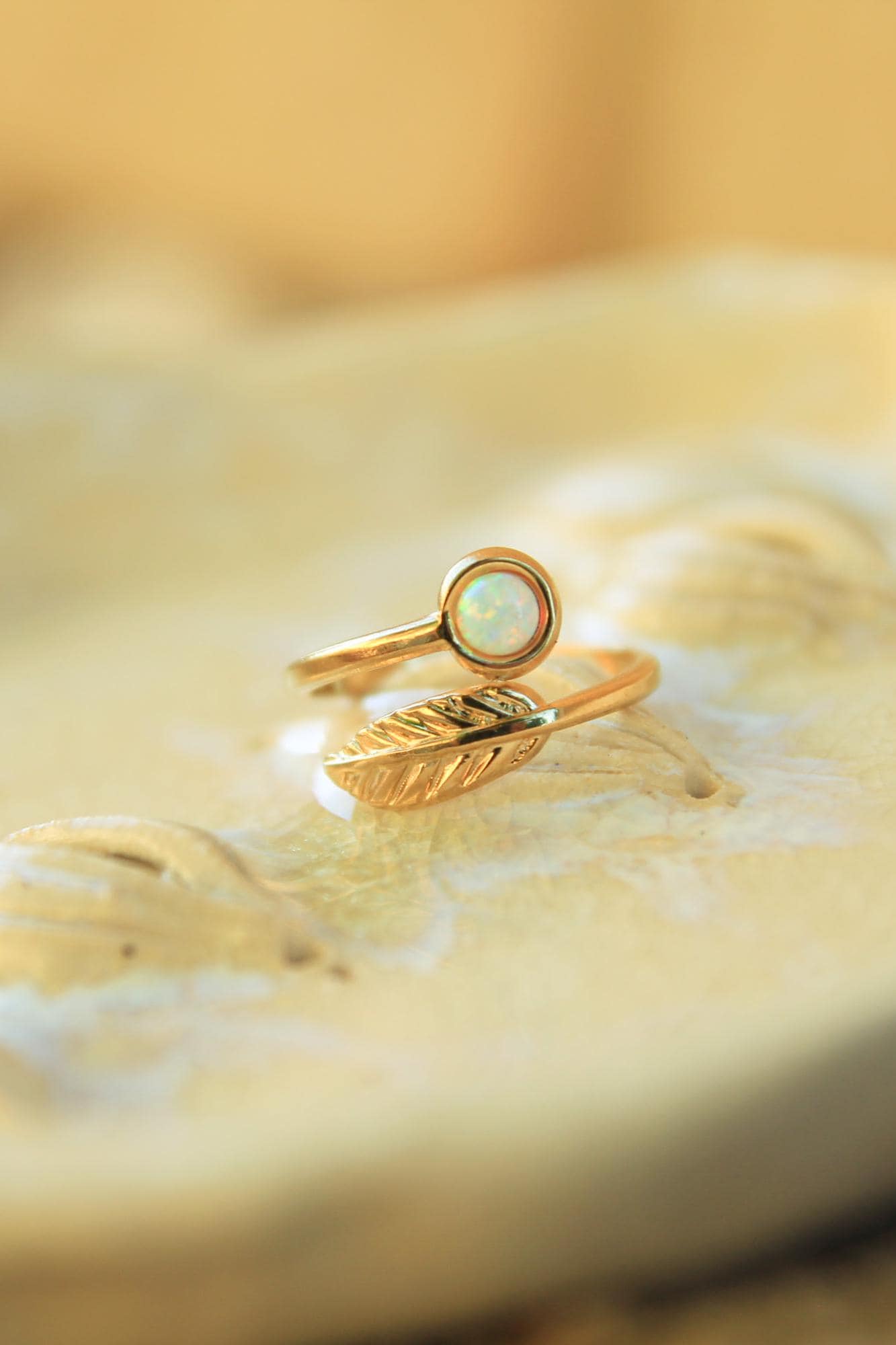 Image of Gold Leaf Opal Ring