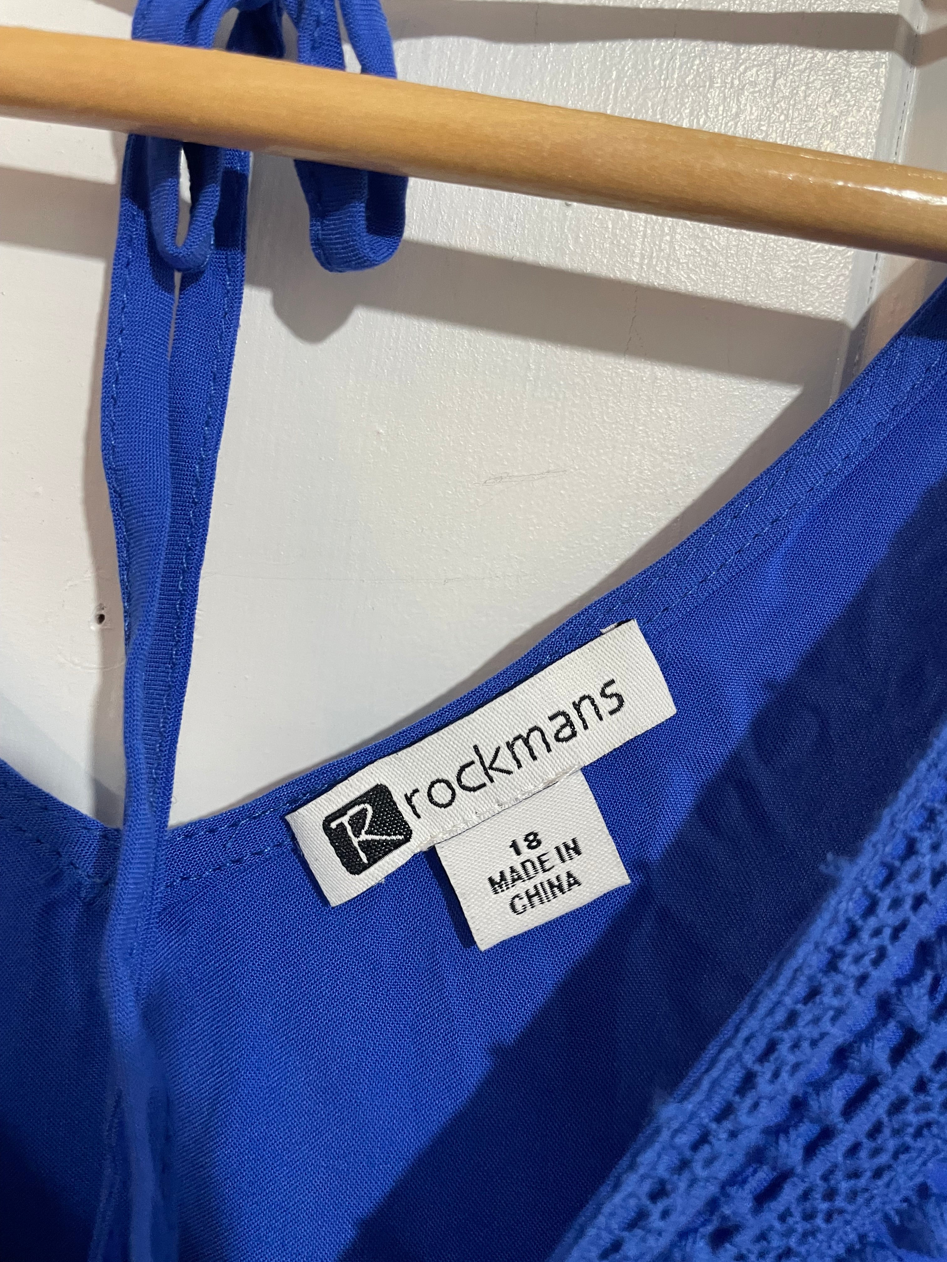 Image of (18) Rockmans | Blue Blouse