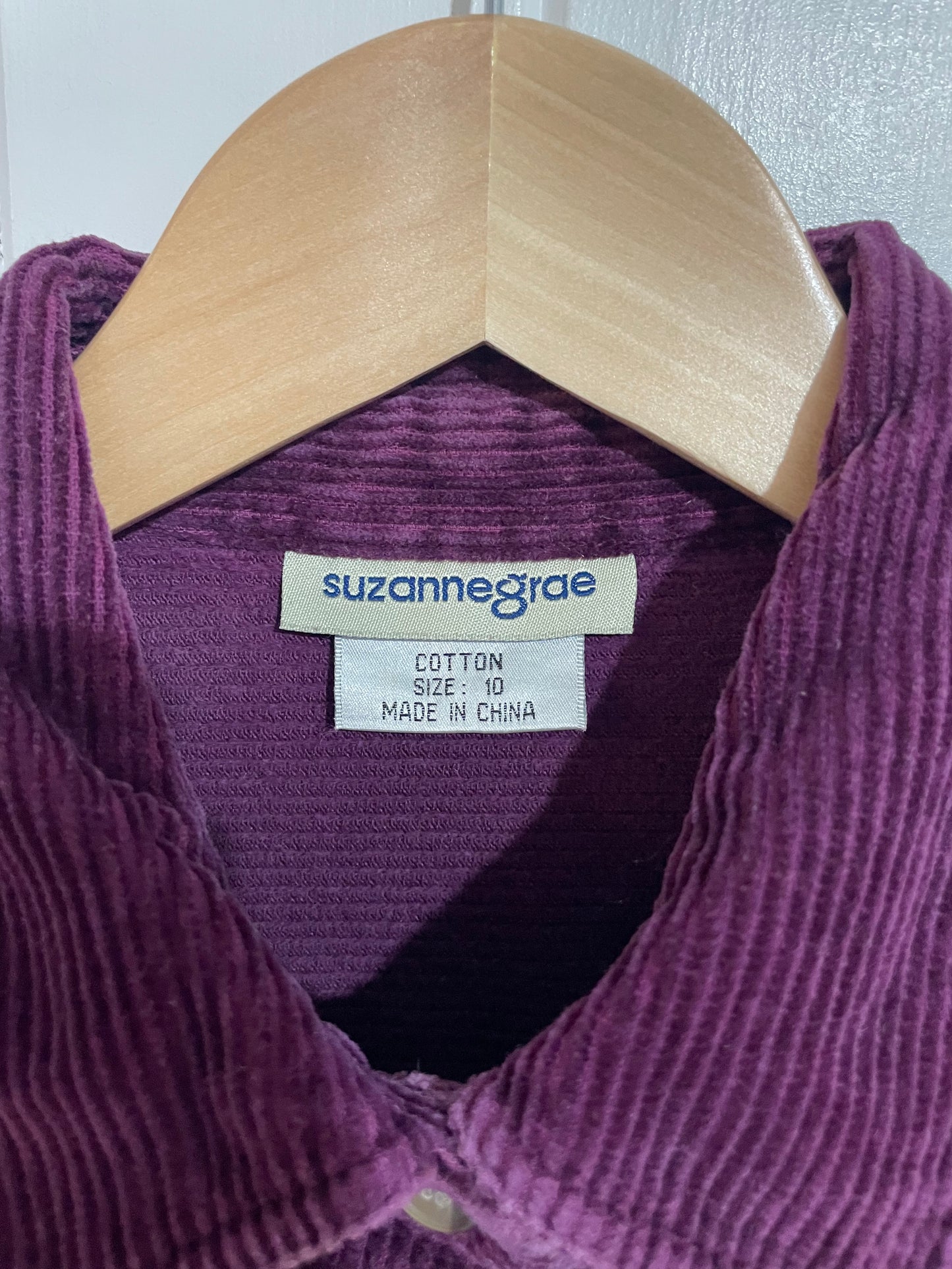 (10) Suzannegrae | Corduroy Purple LS Shirt